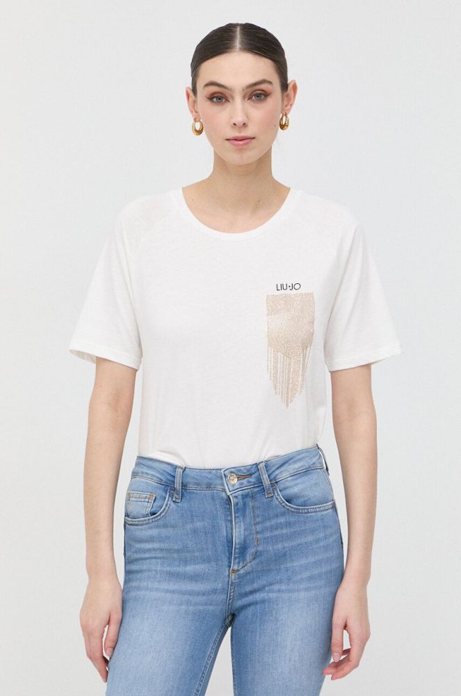 Бавовняна футболка Liu Jo колір білий (3005006)