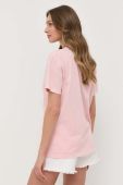 Бавовняна футболка Twinset колір рожевий