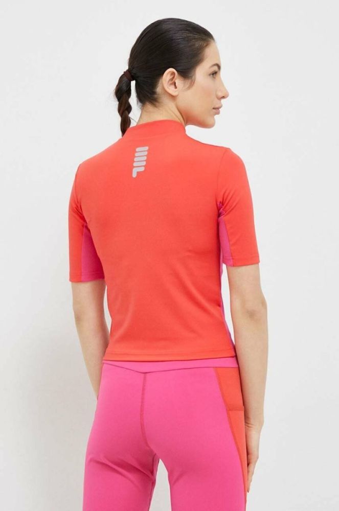 Тренувальна футболка Fila Riva колір червоний півгольф фото 3