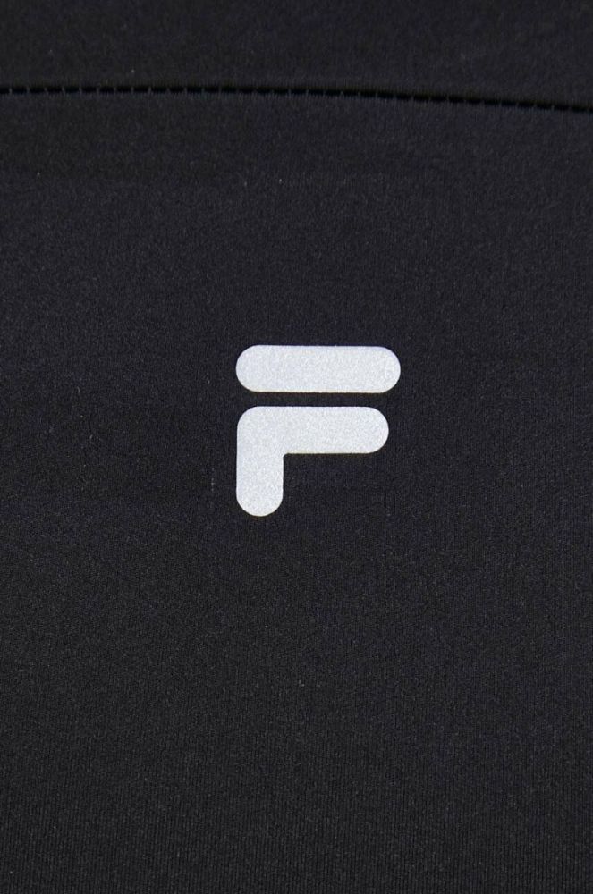Тренувальна футболка Fila Riva колір чорний півгольф фото 5