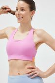 Спортивний бюстгальтер Roxy Bold Moves x Mizuno колір рожевий однотонний Спортивний бюстгальтер Roxy Bold Moves x Mizuno колір рожевий однотонний