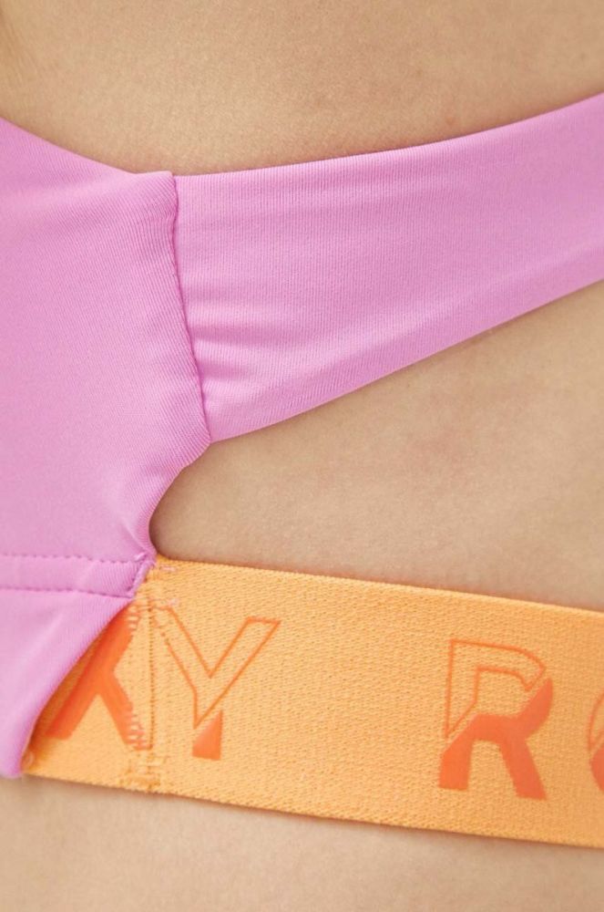 Спортивний бюстгальтер Roxy Bold Moves x Mizuno колір рожевий однотонний фото 5