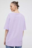 Бавовняна футболка Roxy колір фіолетовий