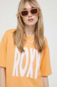 Бавовняна футболка Roxy колір помаранчевий