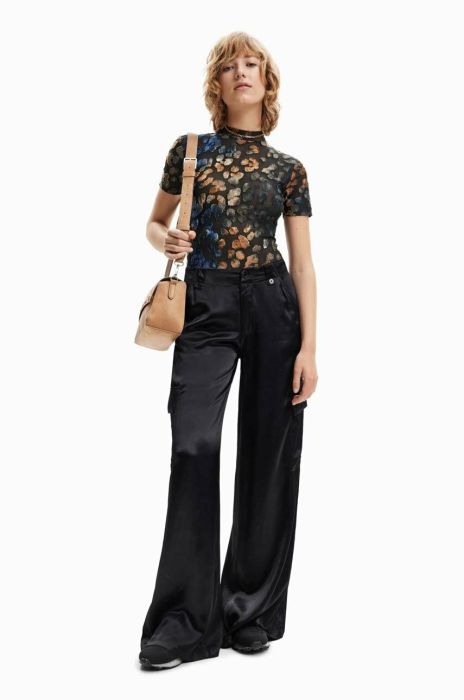 Футболка Desigual жіночий півгольф колір барвистий (3029269)