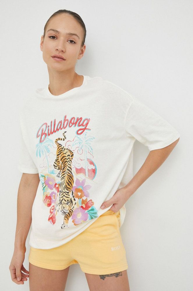 Бавовняна футболка Billabong колір бежевий (2967066)