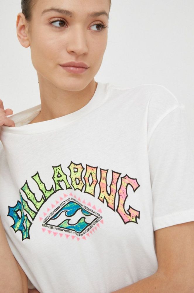 Бавовняна футболка Billabong колір білий фото 4