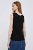 Льняний топ Pennyblack Rullante колір чорний