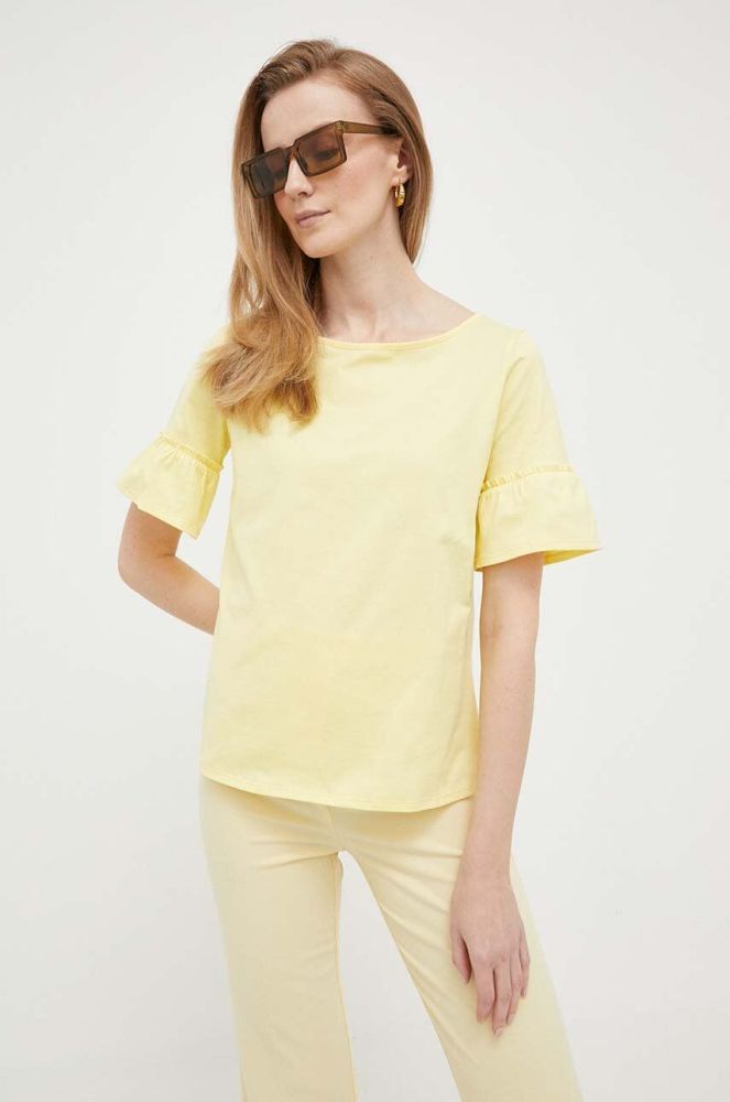 Бавовняна футболка Pennyblack колір жовтий