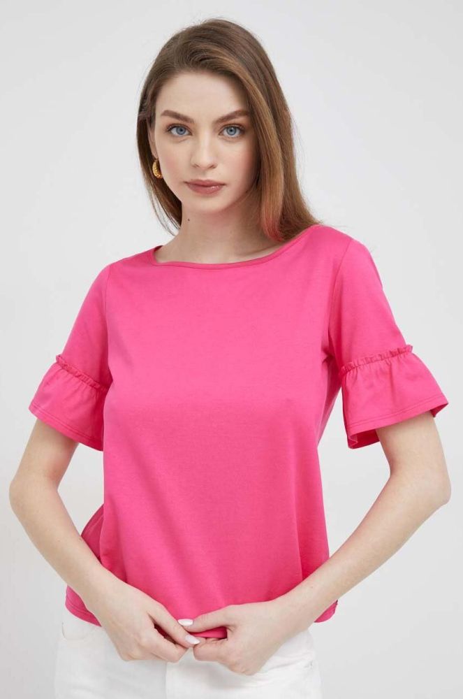 Бавовняна футболка Pennyblack колір рожевий