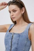 Джинсовий топ Sisley колір блакитний (3261487)