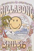 Бавовняна футболка Billabong X SMILEY колір білий