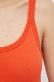 Бавовняний топ United Colors of Benetton колір помаранчевий (3021232)
