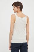 Бавовняний топ United Colors of Benetton колір бежевий (3021230)