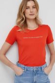 Бавовняна футболка United Colors of Benetton колір помаранчевий (3079161)