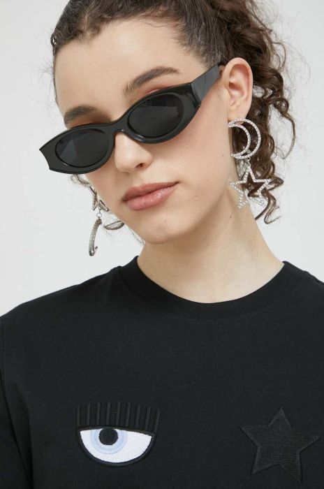 Бавовняна футболка Chiara Ferragni колір чорний (3046925)