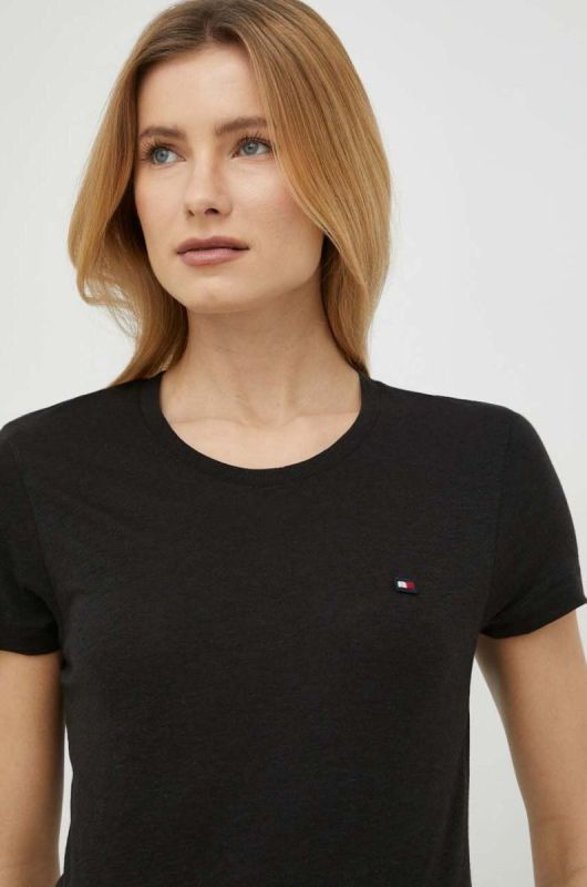 Футболка Tommy Hilfiger жіночий колір чорний (3007865) фото 2
