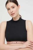 Топ Emporio Armani Underwear жіночий колір чорний півгольф