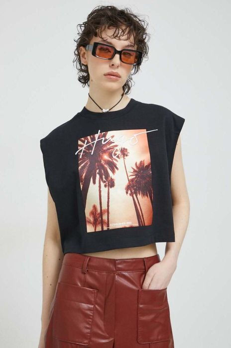 Топ HUGO жіночий колір чорний (3072278)