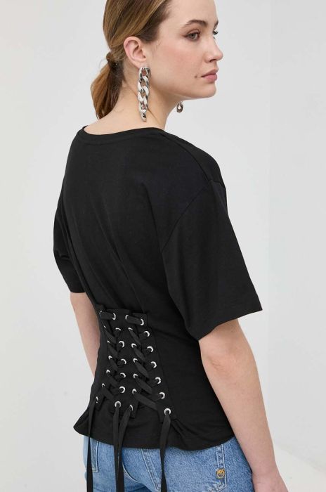 Бавовняна футболка Pinko колір чорний (2975856)