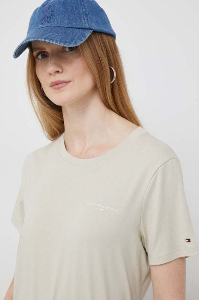 Футболка Tommy Hilfiger жіночий колір бежевий (3005109) фото 4