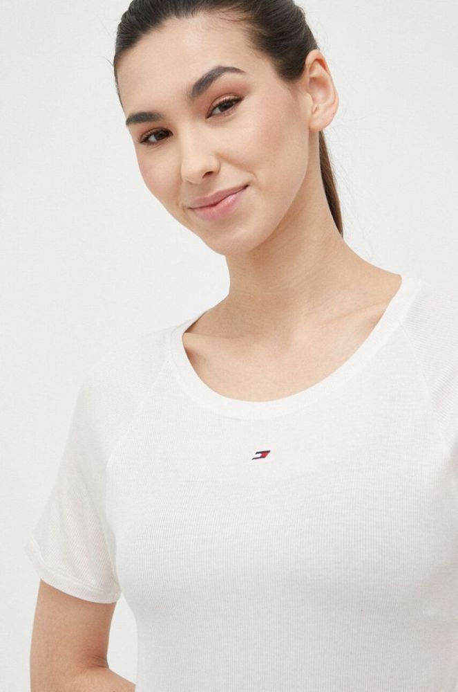 Футболка Tommy Hilfiger жіночий колір бежевий (3145497) фото 4