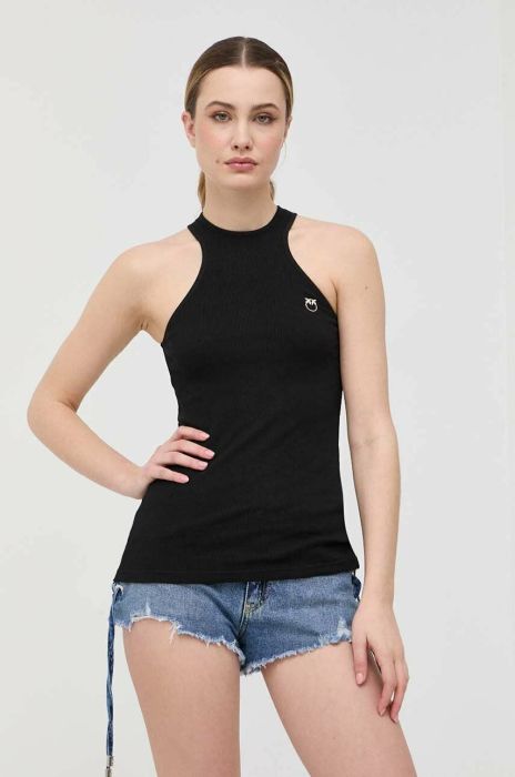 Бавовняний топ Pinko колір чорний (3001401)