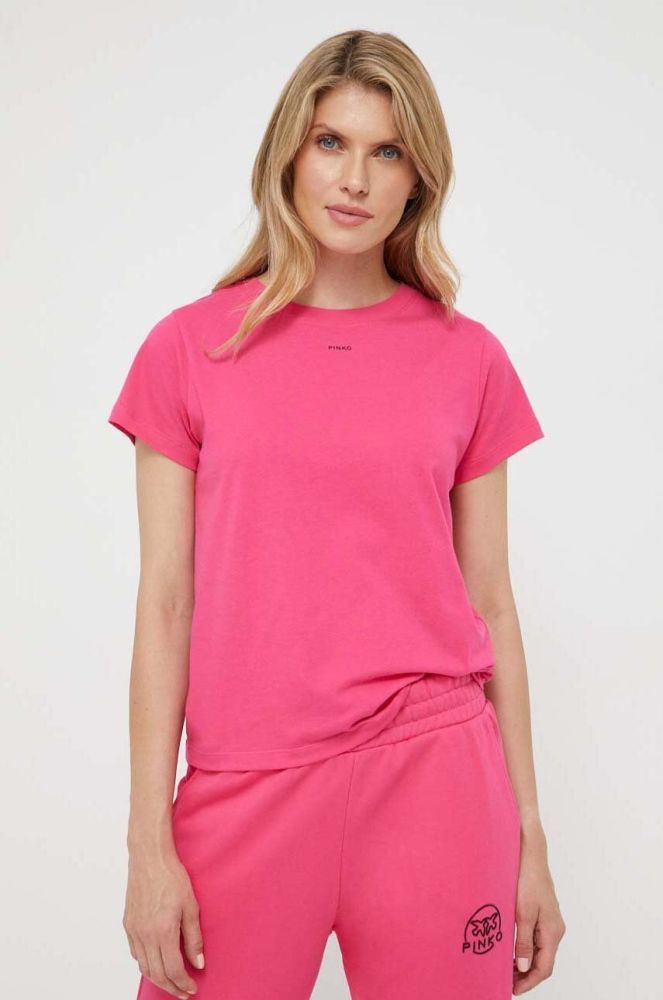 Бавовняна футболка Pinko колір рожевий (3417624)
