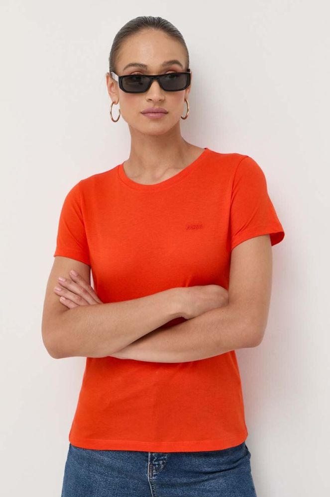 Бавовняна футболка BOSS колір помаранчевий (3245538)