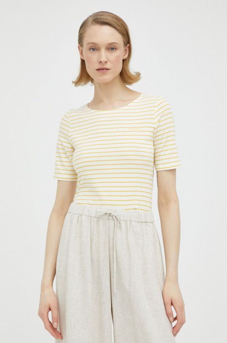 Бавовняна футболка Marc O'Polo колір жовтий (3160172)