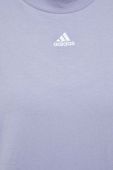 Бавовняна футболка adidas колір блакитний (3075670)