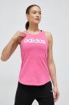 Бавовняний топ adidas колір рожевий (3118244)