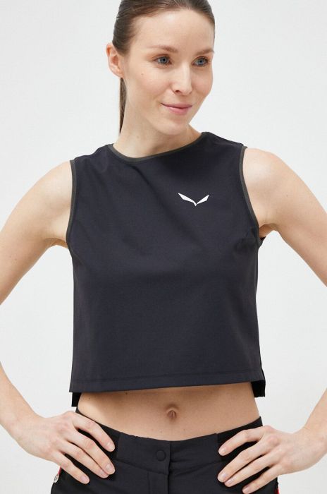 Спортивний топ Salewa Pedroc Dry Responsive жіночий колір чорний