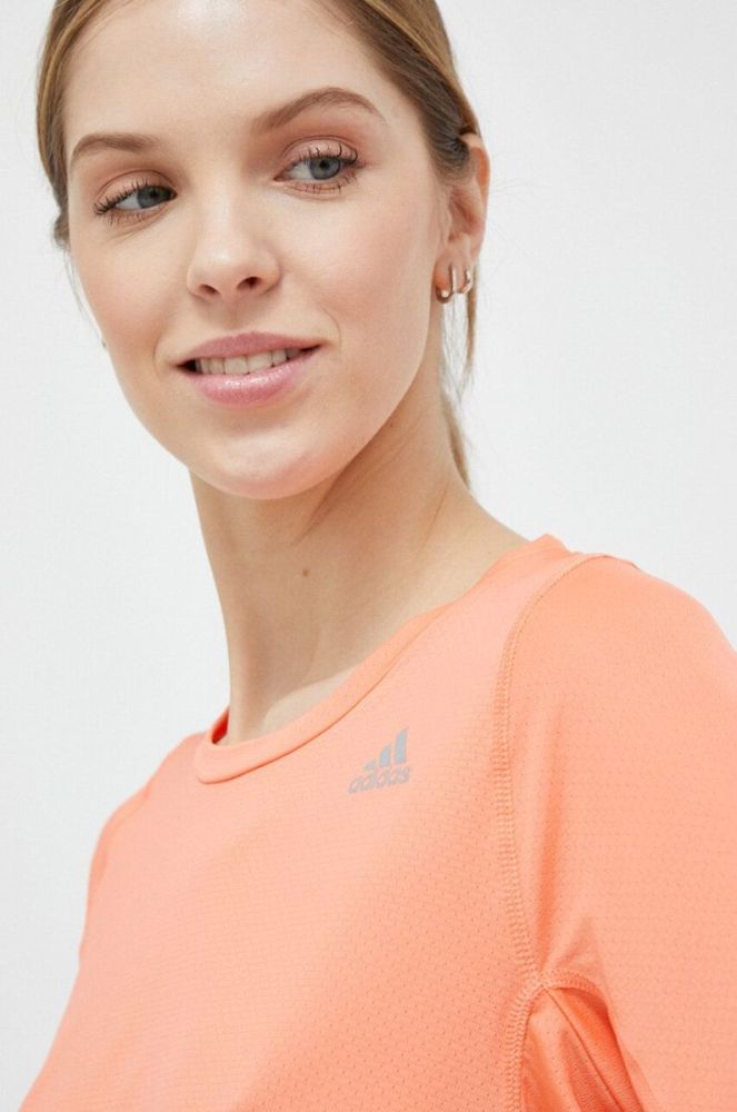 Бігова футболка adidas Performance Fast колір помаранчевий фото 4