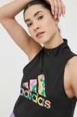 Бавовняний топ adidas колір чорний (3155351)