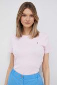 Бавовняна футболка Tommy Hilfiger колір рожевий (3020811)