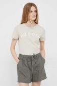 Бавовняна футболка Tommy Hilfiger колір бежевий (3096087)
