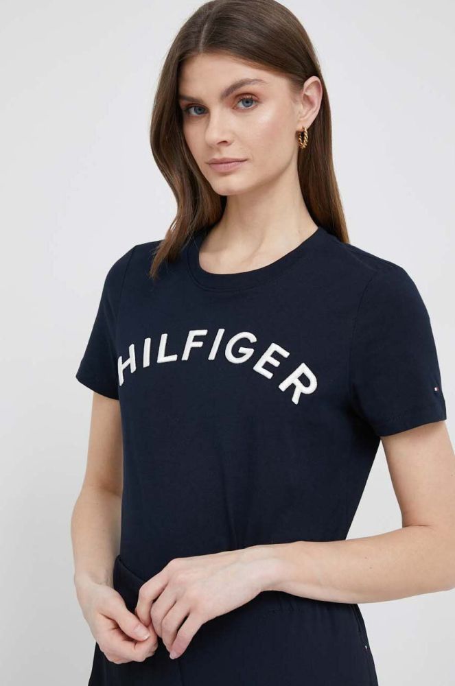 Бавовняна футболка Tommy Hilfiger колір синій (3096081)