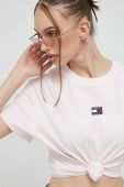 Футболка Tommy Jeans жіночий колір рожевий (2985892)