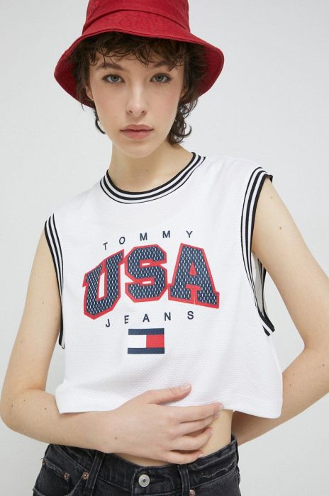 Топ Tommy Jeans жіночий колір білий (2989101)