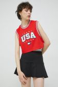 Топ Tommy Jeans жіночий колір червоний (2989108)