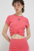 Футболка Tommy Jeans жіночий колір рожевий (3015689)