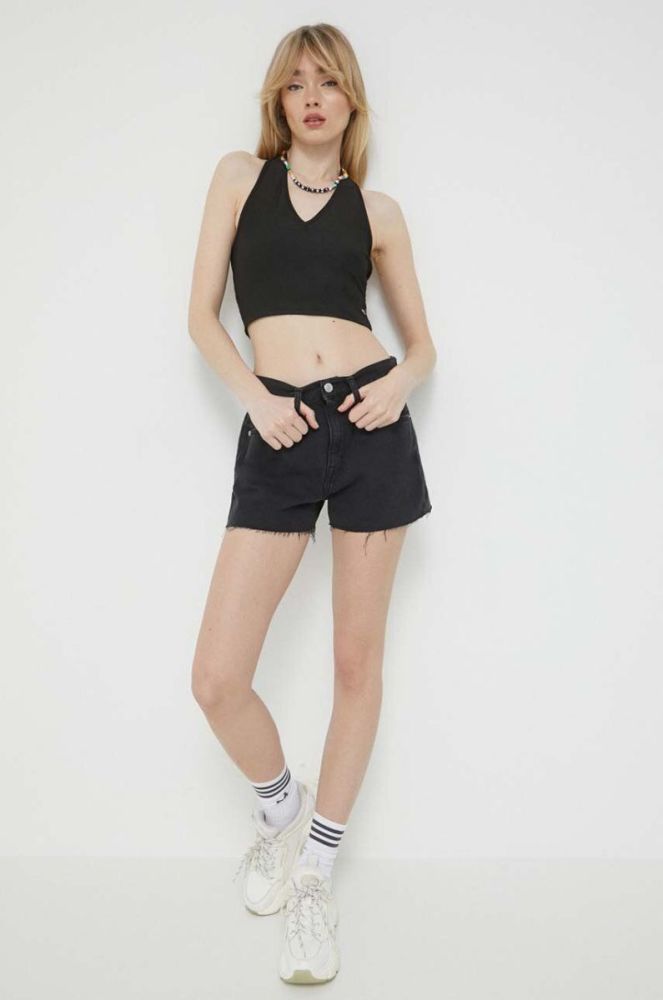 Топ Tommy Jeans жіночий колір чорний (3075679) фото 2