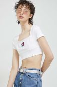 Топ Tommy Jeans жіночий колір білий (3072307)