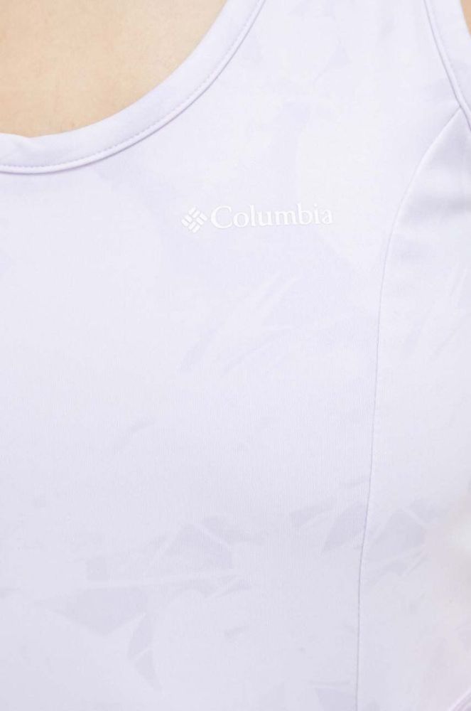 Спортивний топ Columbia Windgates II Cropped жіночий колір фіолетовий фото 5