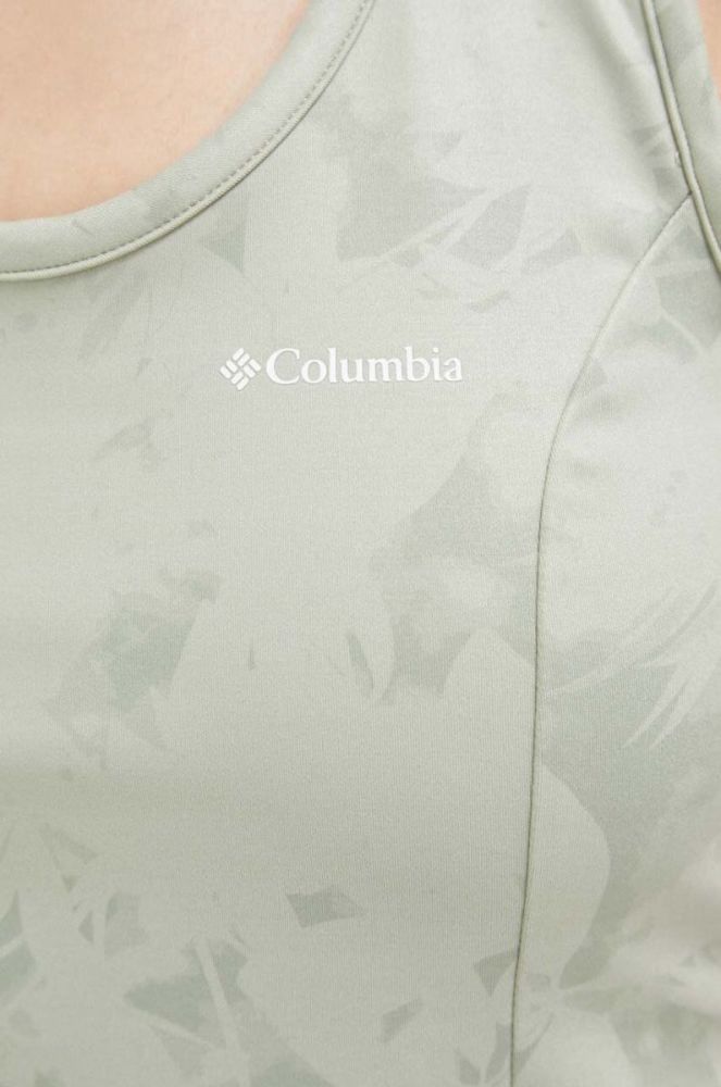 Спортивний топ Columbia Windgates II Cropped жіночий колір зелений фото 5