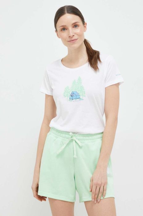 Футболка Columbia жіночий колір білий (3075702)