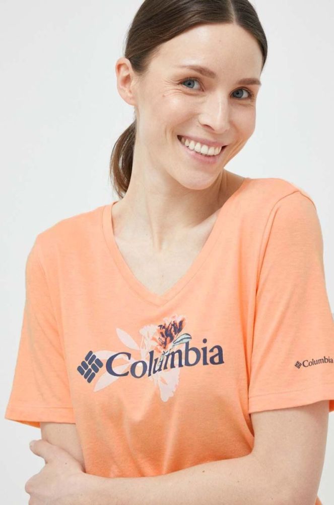 Футболка Columbia жіночий колір помаранчевий (3079220) фото 4