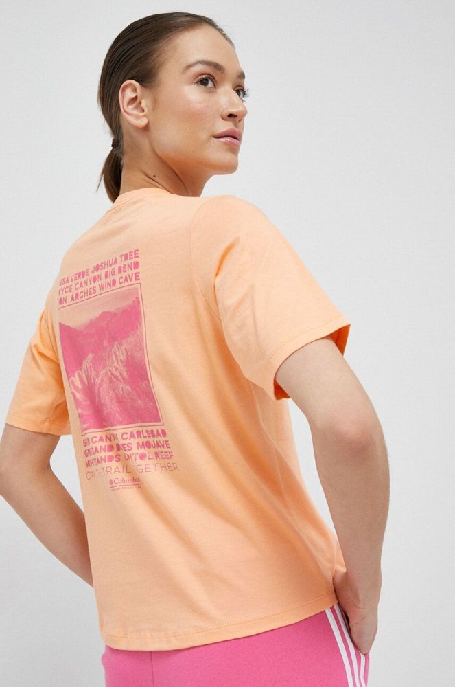 Бавовняна футболка Columbia колір помаранчевий (3114130)