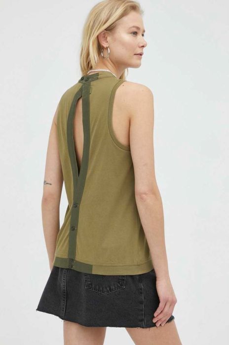 Бавовняний топ G-Star Raw колір зелений (3118339)